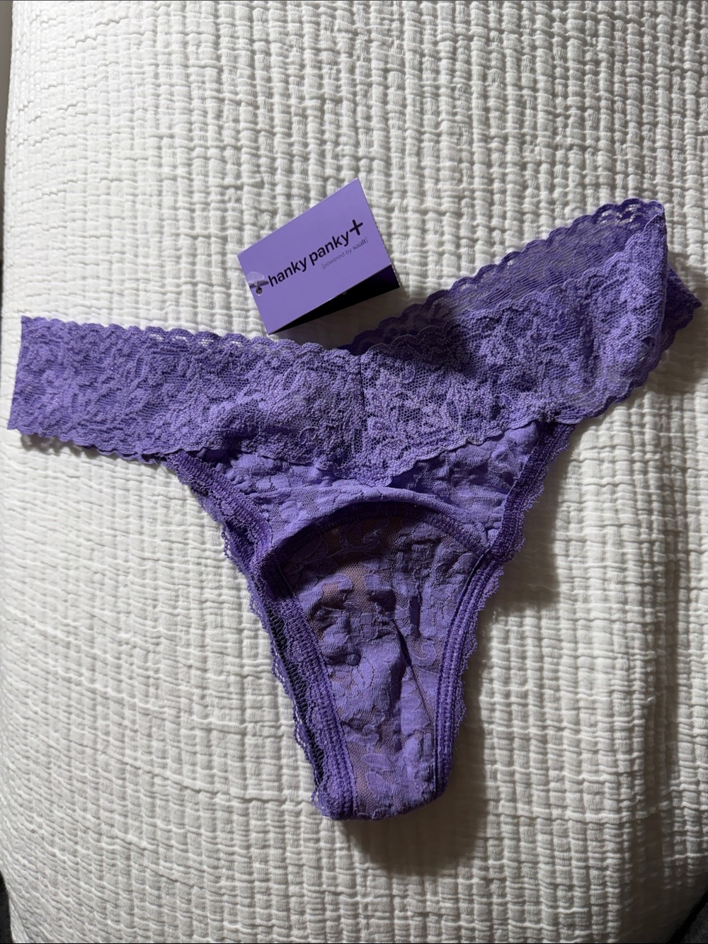 NWT Hanky Panky Saalt Purple Lace Leakproof Saalt Thong